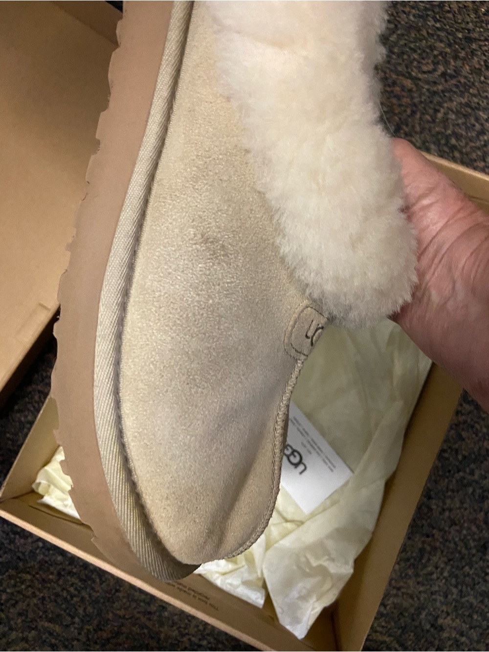 UGG Tazette genuine shearling collar slipper Womens size 8 - Picture 8 of 8